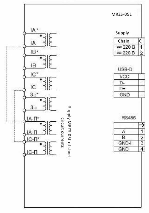 Connection diagram MRZS-05L AIAR.466452.001 (-01) str1