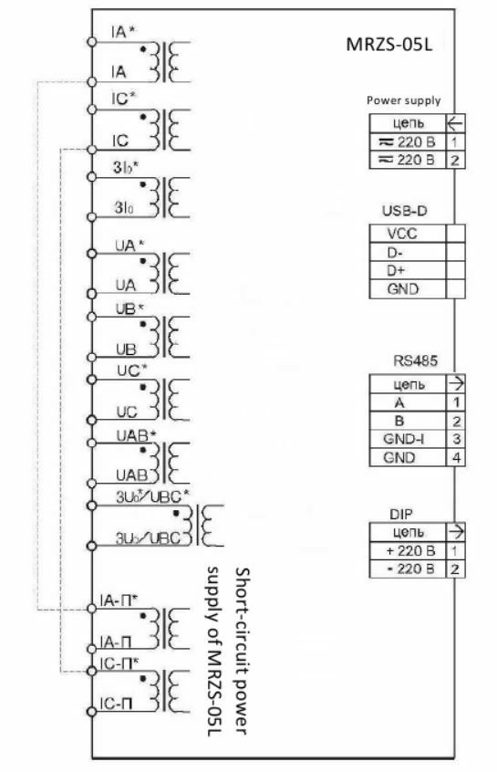 Connection scheme MRZS-05L AIAR.466452.001-12 (-32) str1